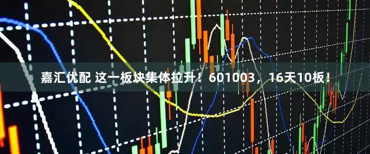 嘉汇优配 这一板块集体拉升！601003，16天10板！