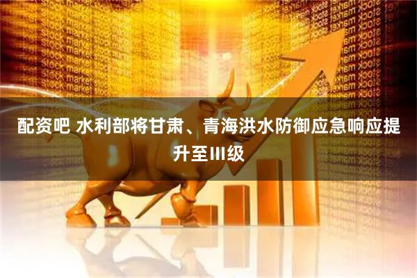 配资吧 水利部将甘肃、青海洪水防御应急响应提升至Ⅲ级